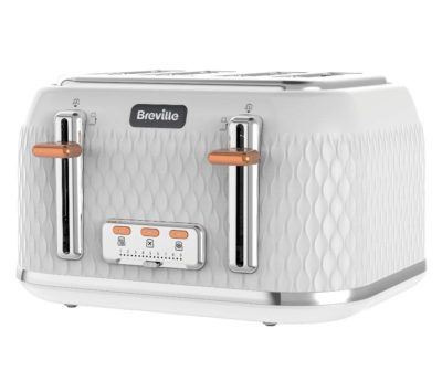 BREVILLE Curve VTT787 4-Slice Toaster - White BREVILLE Curve VTT787 4-Slice Toaster - White